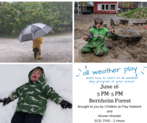 Teacher Training: All Weather Play - July 16th