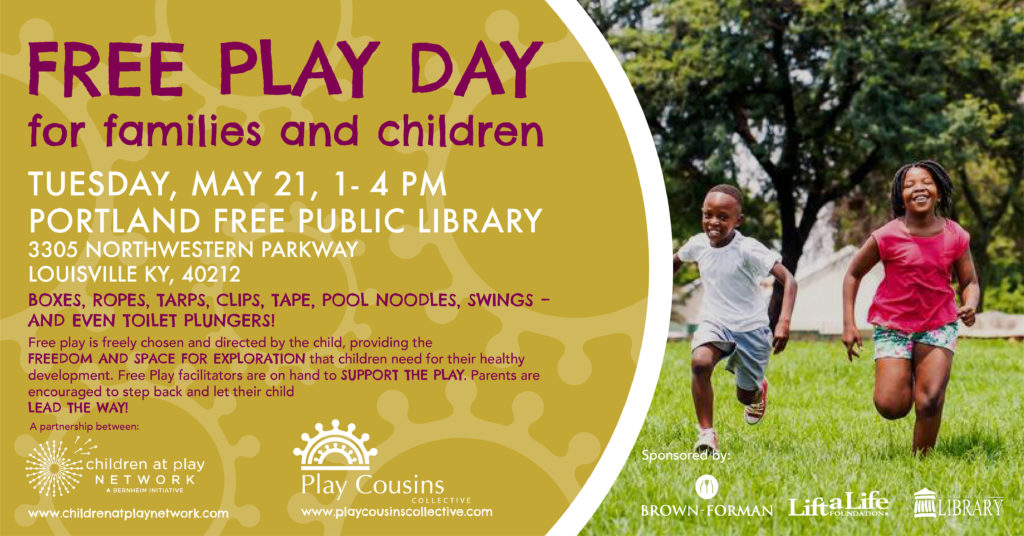 Free Play Day at Portland Library with our Play Cousins