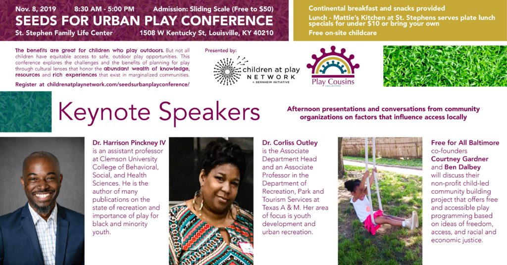 Seeds for Urban Play Conference - Friday Nov. 8 - St. Stephen Family Life Center